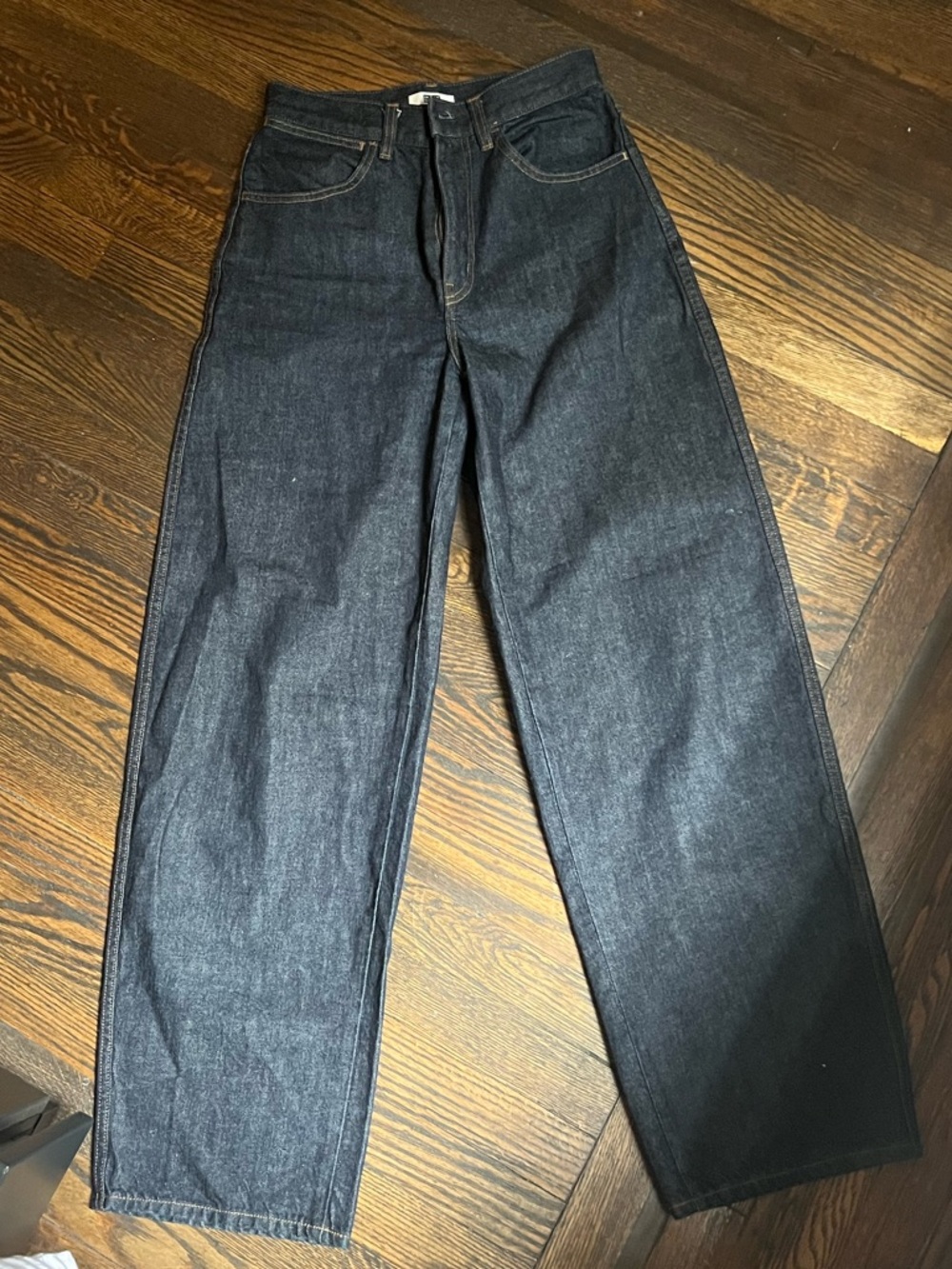 Uniqlo Wide Leg Dark Blue Women's Jeans 24x31 - Picture 3 of 7